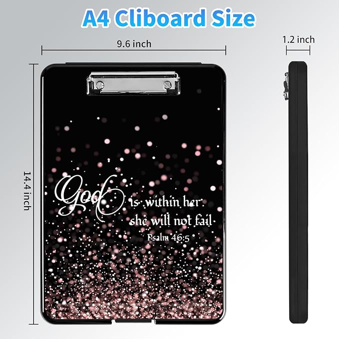 Clipboard with Storage, A4 High Capacity Clip Boards 14.4 x 9.6, Heavy Duty - Image 2