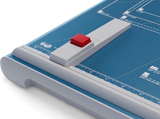 Dahle 534 Professional Guillotine Trimmer, 18" Cut Length, 15 Sheet Capacity, Self-Sharpening, Manual Clamp, German Engineered Paper Cutter-DeskLoop Office