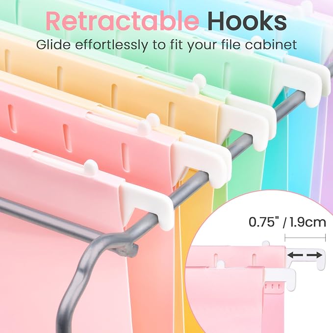 Sooez Extra Capacity Plastic Hanging File Folders, File Organizer - Image 6