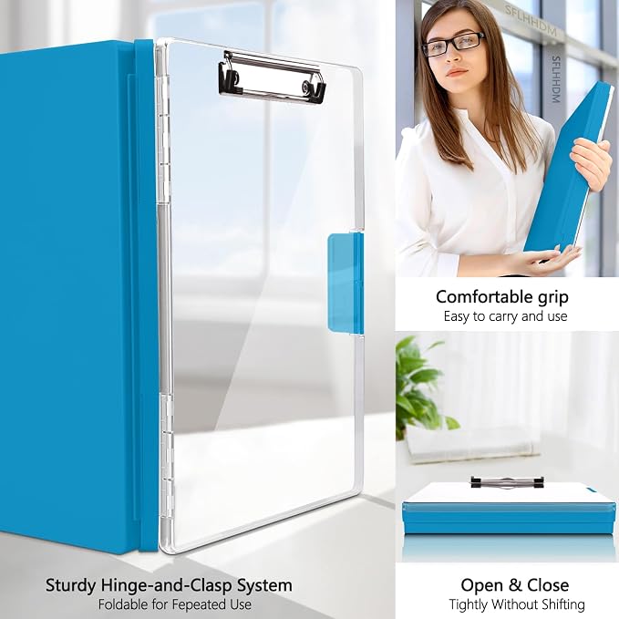 SFLHHDM Clipboard with Storage, Heavy Duty Clip Boards 8.5x11 with 2 Storage - Image 6