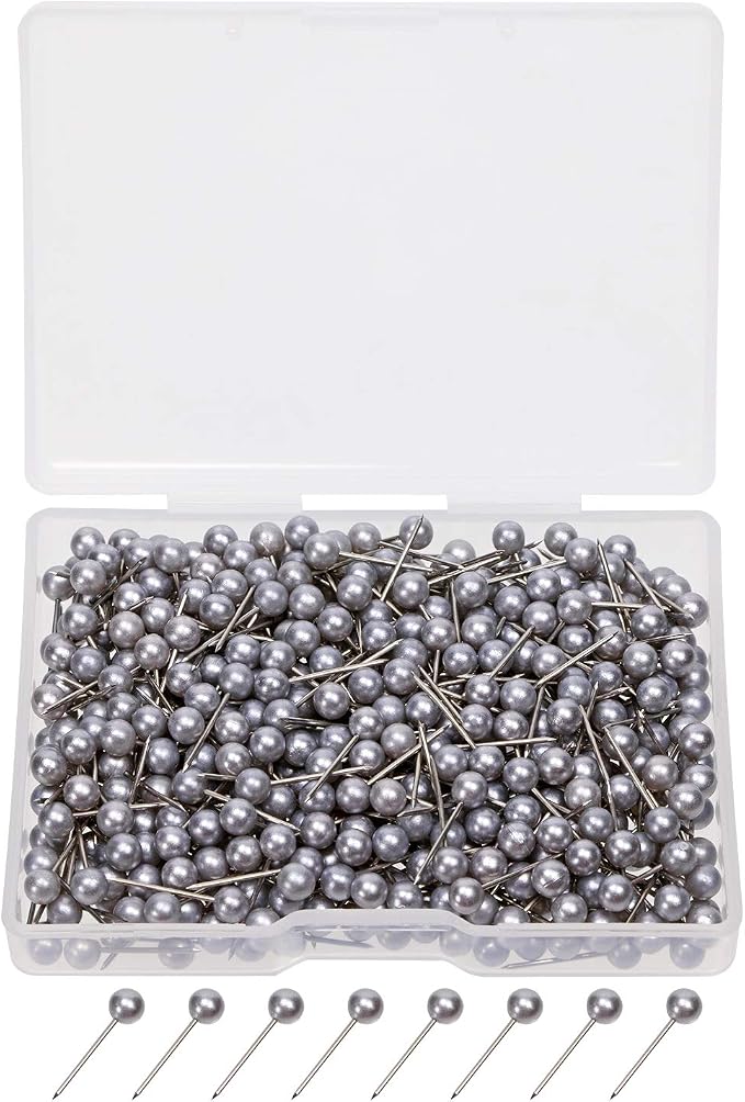 Tupalizy 1/8 Inch Small Round Ball Head Decorative Push Pins Map Thumb Tacks by Tupalizy