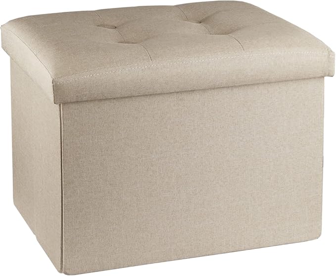 ALASDO Ottoman Storage Ottoman Footrest Stool Foldable Foot Rest Footstool Bench by ALASDO