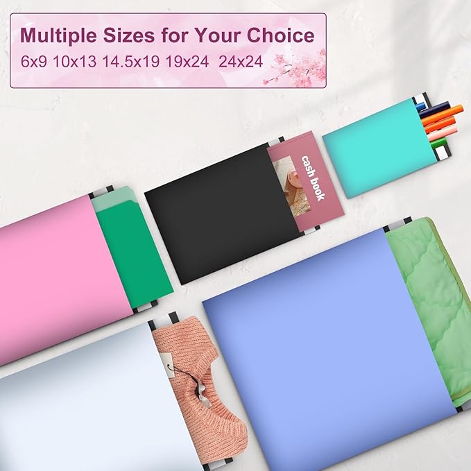 Poly Mailers 14.5x19, Large Poly Mailers 100 Pack, Shipping Mailers with Self Seal Adhesive, Waterproof and Tear-Proof Mailers Poly Bags for Small Business (Sakura Pink）-DeskLoop Office