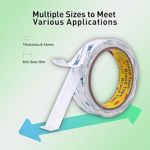 Double Sided Tape 9448A 1" x 33Ft Pack of 1 Made of 3M Super Sticky Adhesive - Image 5