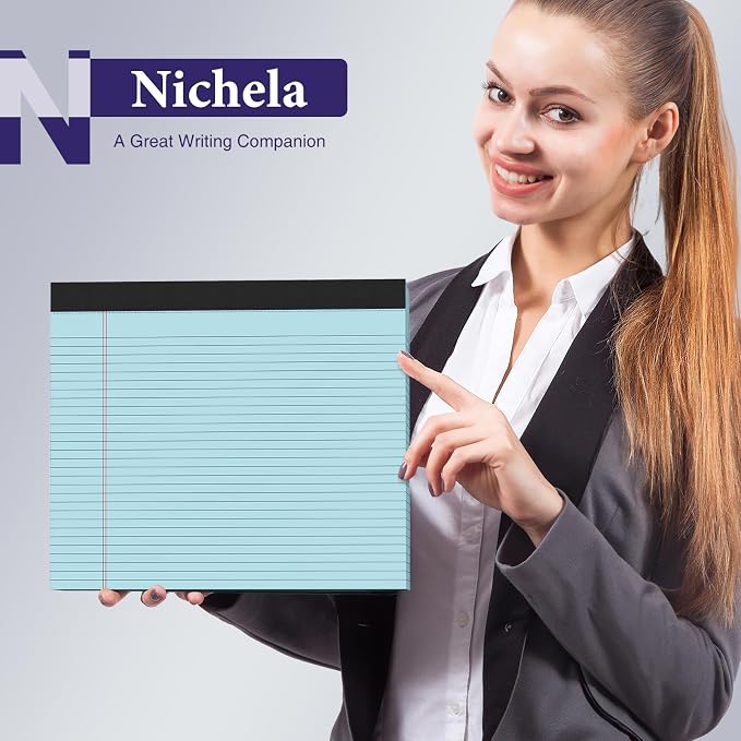 2 Pack Note Pads 11" x 9.5" Legal Pads College Ruled Notepad Micro Perforated - Image 5