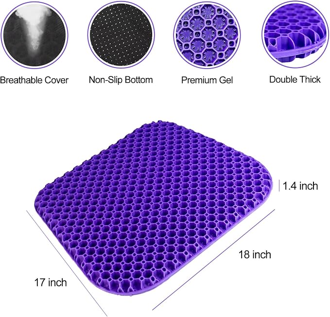 Shouken Large Gel Seat Cushion for Long Sitting - Image 2