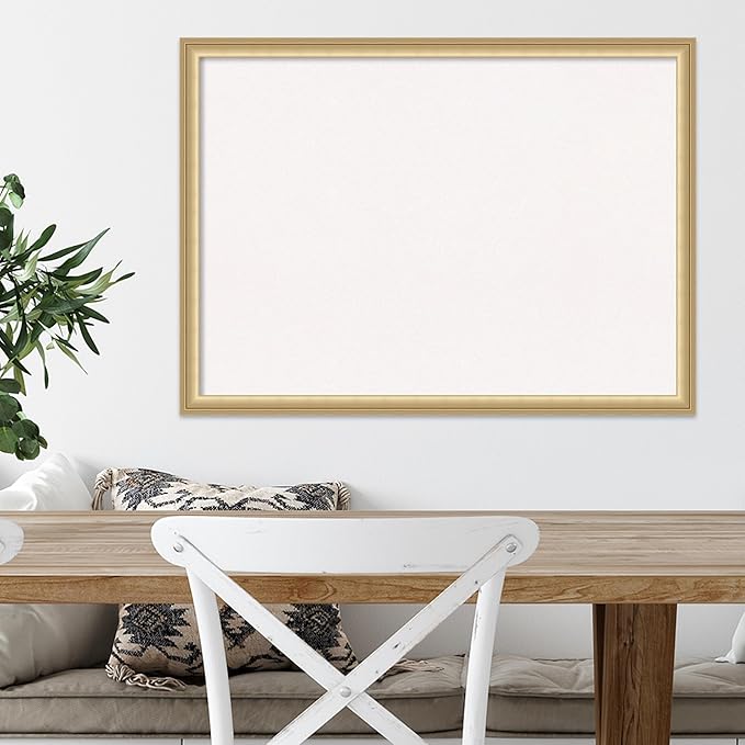 Amanti Art White Cork Board for Wall, 22x30 Vision Board with Gold Frame, Medium Corkboard Office Decor for Home Organization, Casual Corkboard Pinboard to display items for home organization-DeskLoop Office