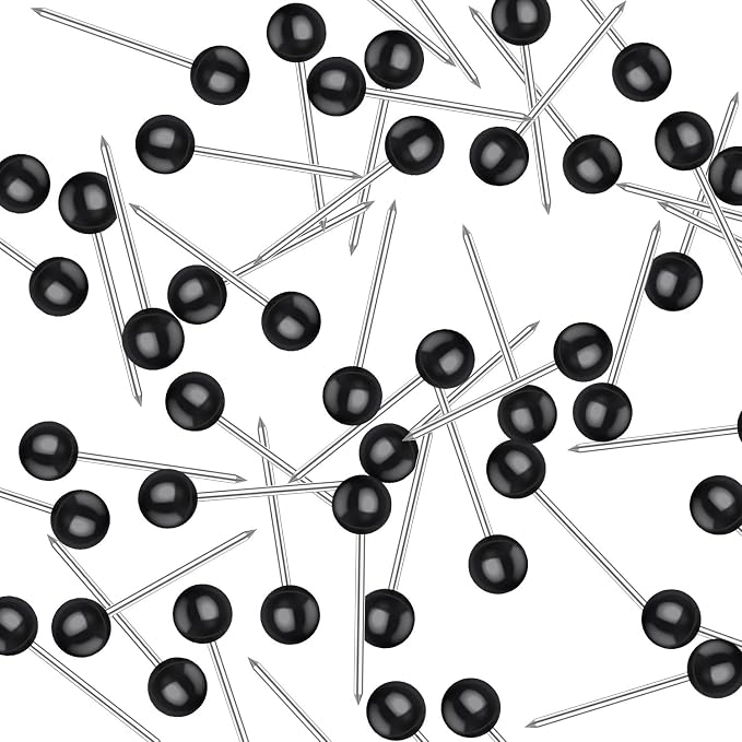 500 Pack Map Push Pins Bulk 1/8 Inch Black Map Tacks Traveling Bulletin Board - Image 3