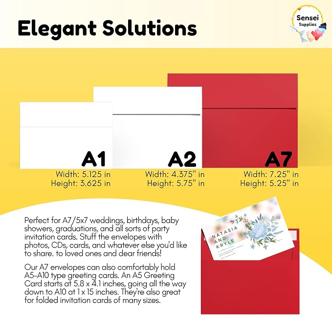 110 5x7 Red Invitation Envelopes - Image 2