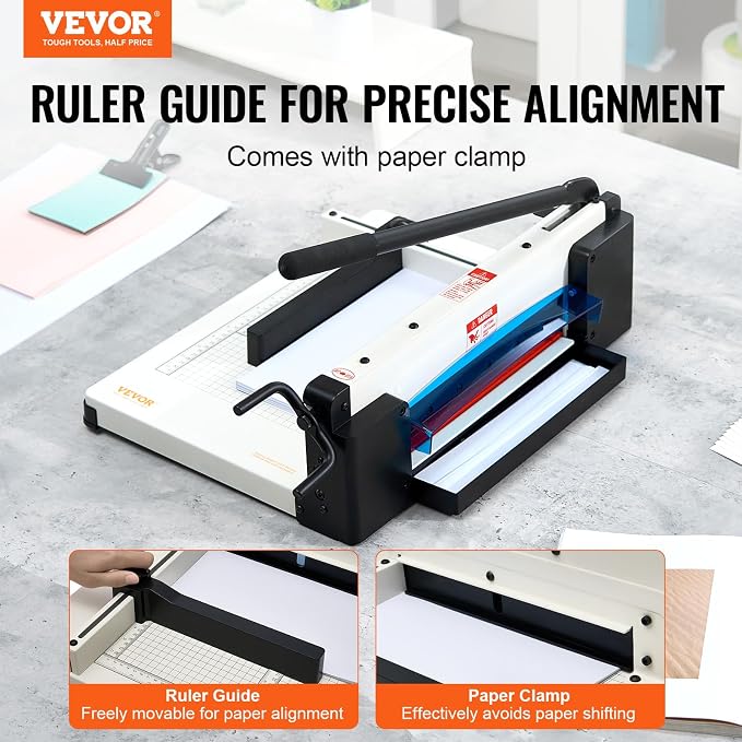 VEVOR Heavy Duty Paper Cutter, 400 Sheet Capacity, Solid Steel Construction - Image 2