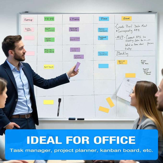 Reusable Magnetic Sticky Notes: 30PCS 2"x4" Dry Erase Magnets Labels - Image 4