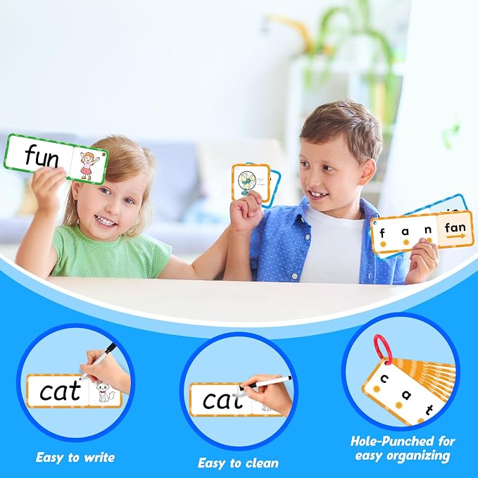 Kasfalci CVC Word Games, Flash Cards, Phonics and Speech Therapy Toys - Image 3