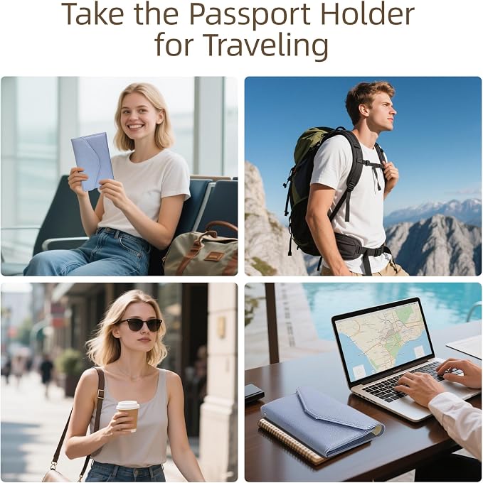 ZOPPEN Mulit-purpose Rfid Blocking Passport Holder Travel Wallet Passport and - Image 9