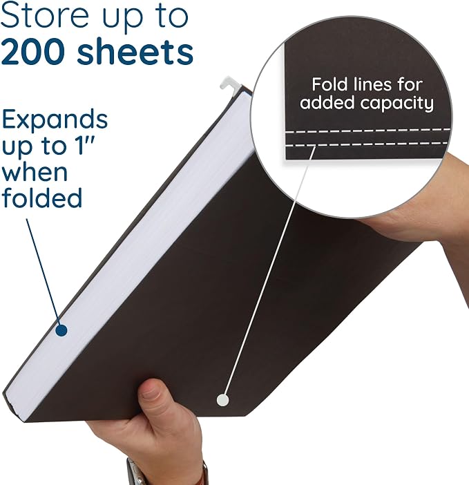 Blue Summit Supplies 50 Hanging File Folders, 50 Reinforced Hang Folders - Image 3