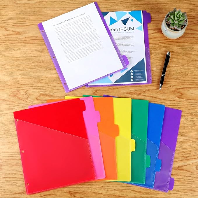 Epakh 12 Pcs Binder Dividers for 3 Rings Binders Index Dividers - Image 7