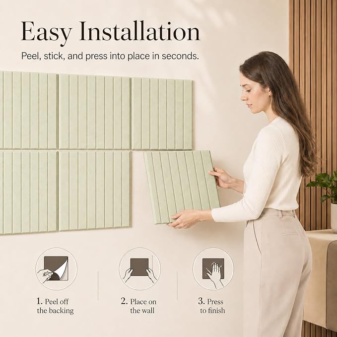 Stripe Felt Bulletin Board Tiles, Cork Board Alternative 24 x 36 in | 0.35 in - Image 5