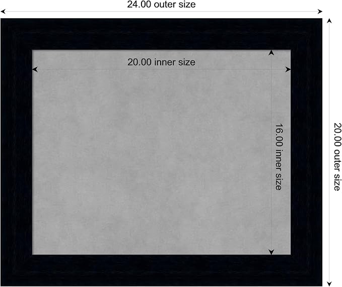 Amanti Art Black Framed Magnetic Board 20x24 Small Vision Board - Image 3