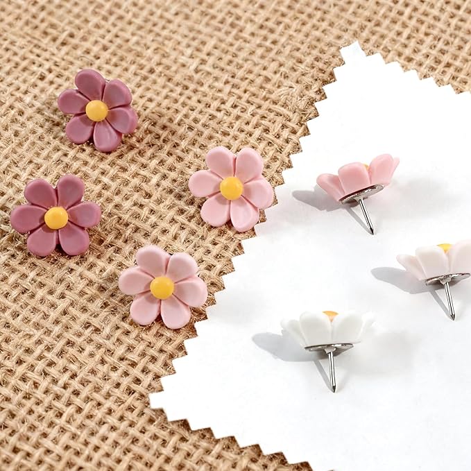 Cute Flower Push Pins, Photo Walls, Office & Home Decor - Image 7