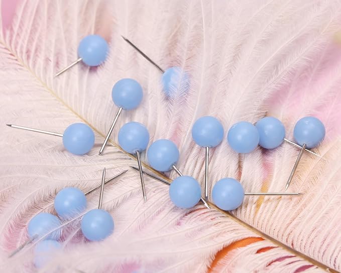 Tupalizy 100PCS 1/4 Inch Small Round Head Map Tacks Pins - Image 5