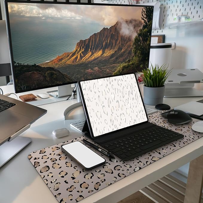 MAY FLOWER Gaming Mouse pad, Large Laptop Mousepad, Full Keyboard Mat, Long - Image 6