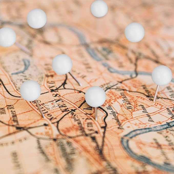 200 PCS White Push Pins, Small Round Head Map Push Pins - Image 4