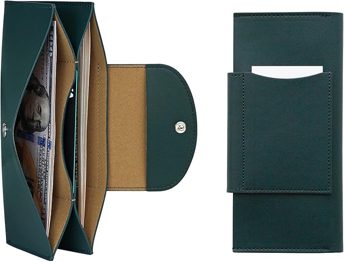 carrotez All-in-One Long Bifold 2-Tier PU Leather Wallet by Carrotez
