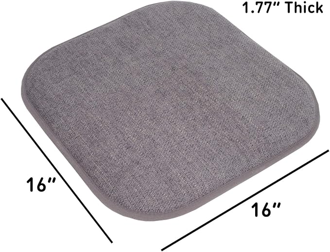 Sweet Home Collection Chair Cushion Memory Foam Pads Honeycomb Pattern Slip Non - Image 4