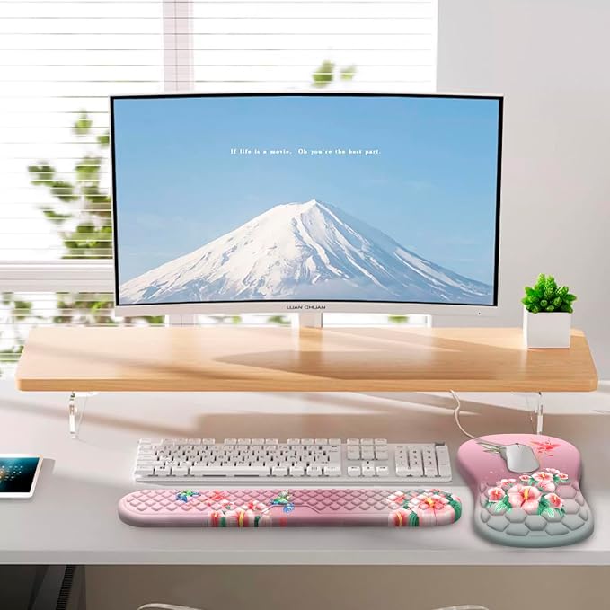 Mouse Pad with Wrist Rest & Keyboard Wrist Rest, Memory Foam - Image 6