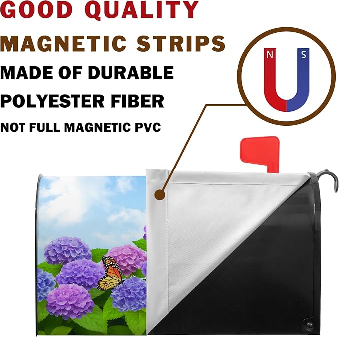 Spring Hydrangea Mailbox Cover Magnetic Standard Size Spring Summer Floral - Image 4