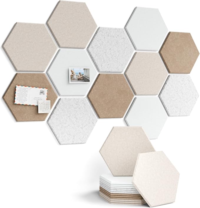 Fluxynara Hexagon Cork Board Alternative by FLUXYNARA