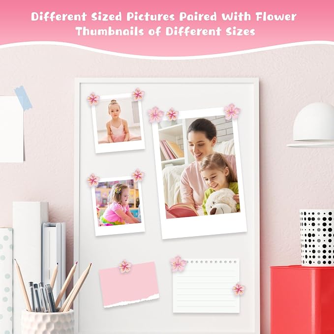 LIQALU 30 Pcs Flower Push Pins Flower Thumb Tacks Decorative Push Pins - Image 3