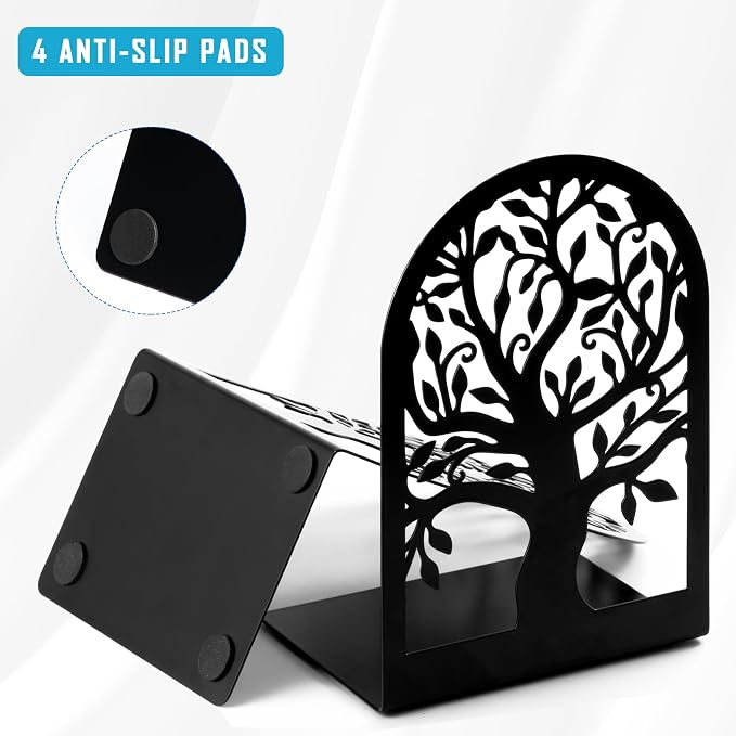 HappyHapi Book Ends, Metal Bookends - Image 4