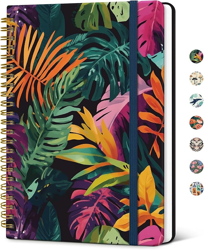 Taja Lined Spiral Journal Notebook by Taja