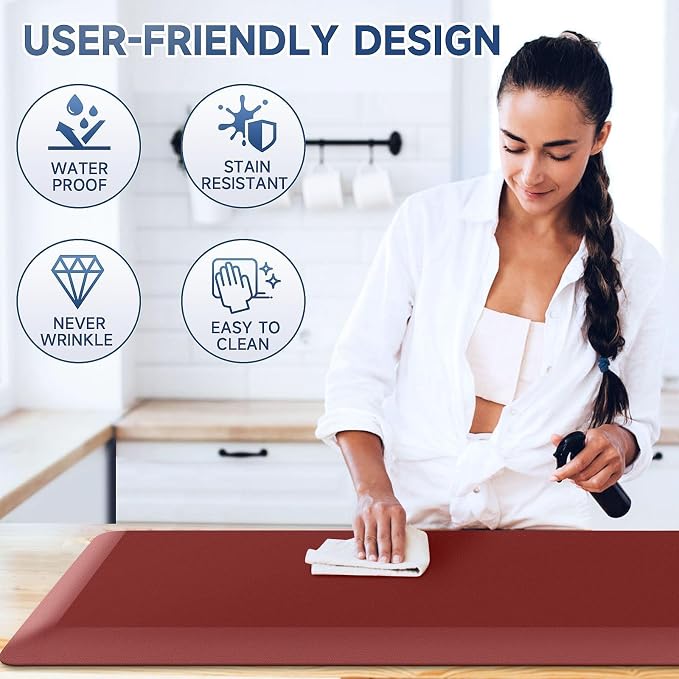 4/5 Inch Thick Kitchen Mat Anti Fatigue Mat Kitchen Rugs Kitchen Decor Non-Slip - Image 5