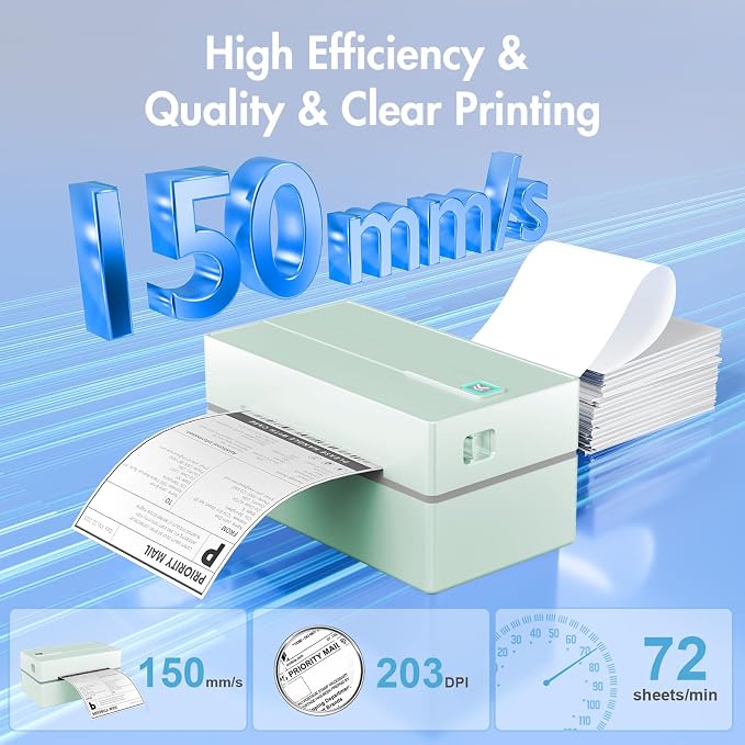 Thermal Shipping Label Printer 4x6 Bluetooth Label Maker - Image 4