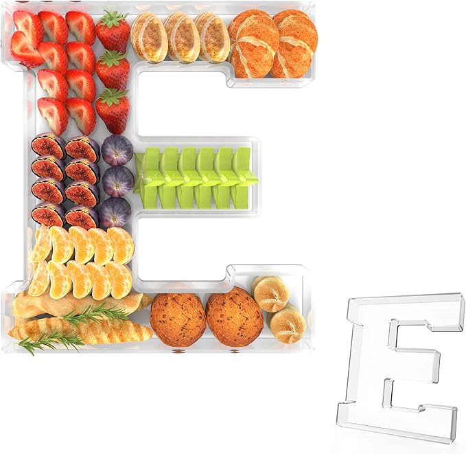 13.8" Acrylic Letter Charcuterie Tray, Charcuterie Letters Fillable Box by Tdsuco