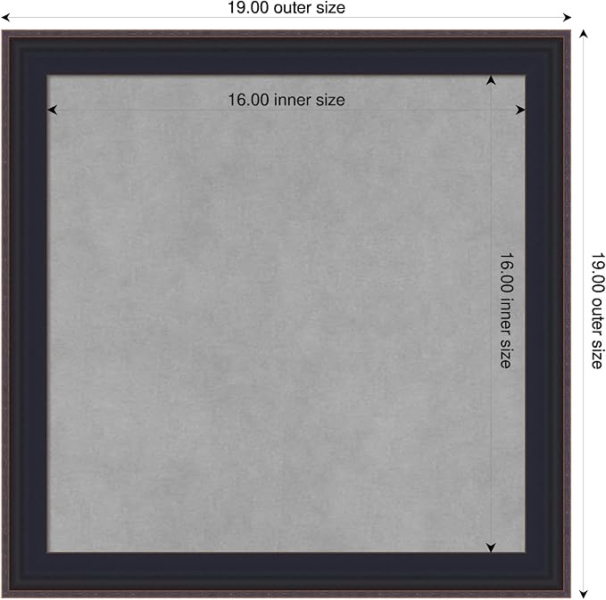 Amanti Art Black Framed Magnetic Board 19x19 Small Vision Board - Image 2