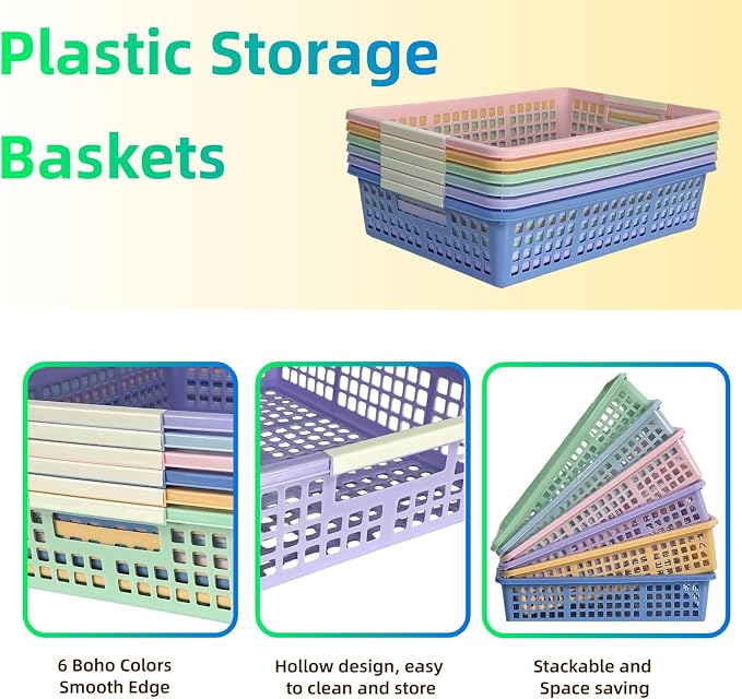 6 Pack Plastic Turn in Paper Trays - Image 4
