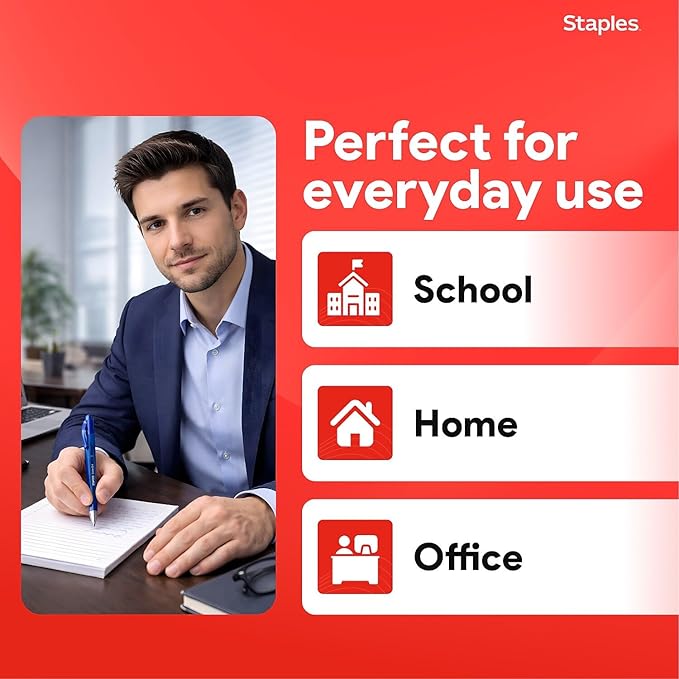 STAPLES Retractable Gel Pens, Medium Point 0.7mm, 12 Pack – Sonix - Image 6
