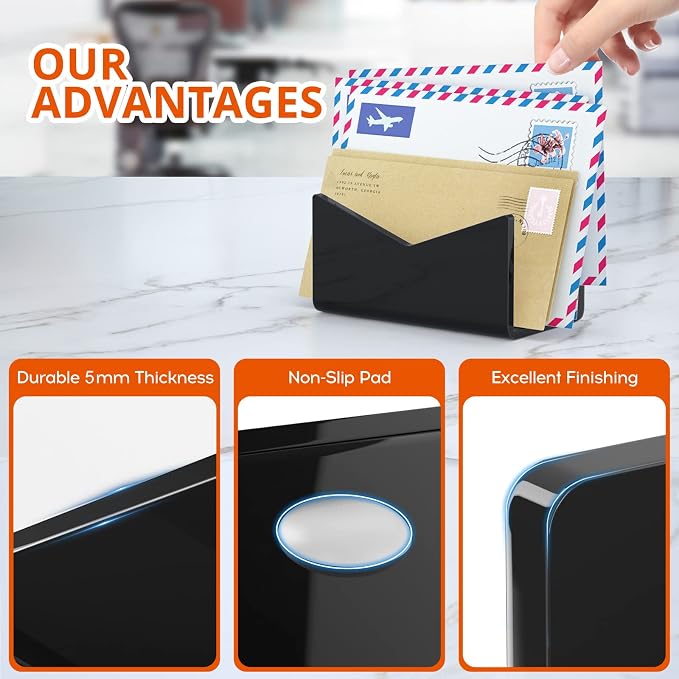 Richboom Acrylic Mail Holder, Envelope Holder - Image 3