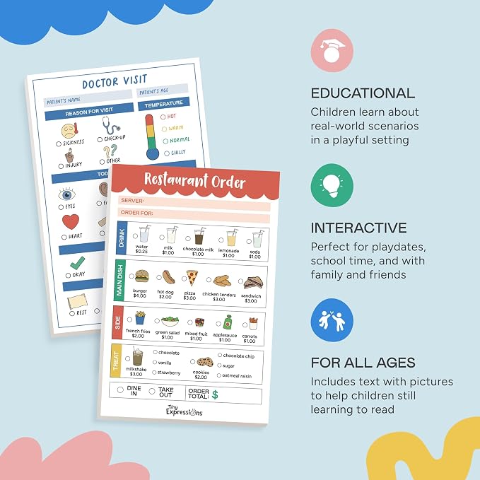 Tiny Expressions Pretend Play Notepads - Image 4