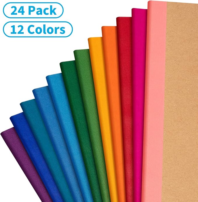 24 Pack Lined Notebook Journals Bulk, 7-1/2" x 9-3/4", Wide Ruled Paper - Image 3
