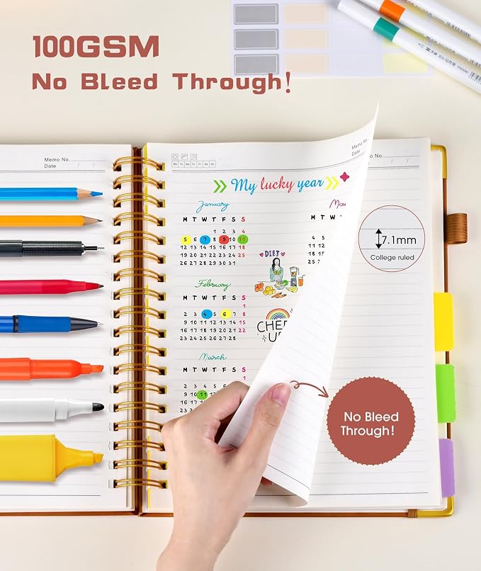 Hardcover Spiral Notebook 8.5"x11" Journal - Image 6