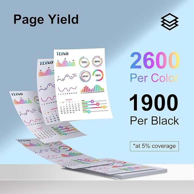 TEINO 802XL Ink Cartridges Combo Pack for Epson Printer Remanufactured Replacement for Epson 802 802XL Ink Cartridges for Epson Workforce Pro WF-4730 WF-4720 WF-4734 WF-4740 EC-4020 EC-4030 (4-Pack)-DeskLoop Office