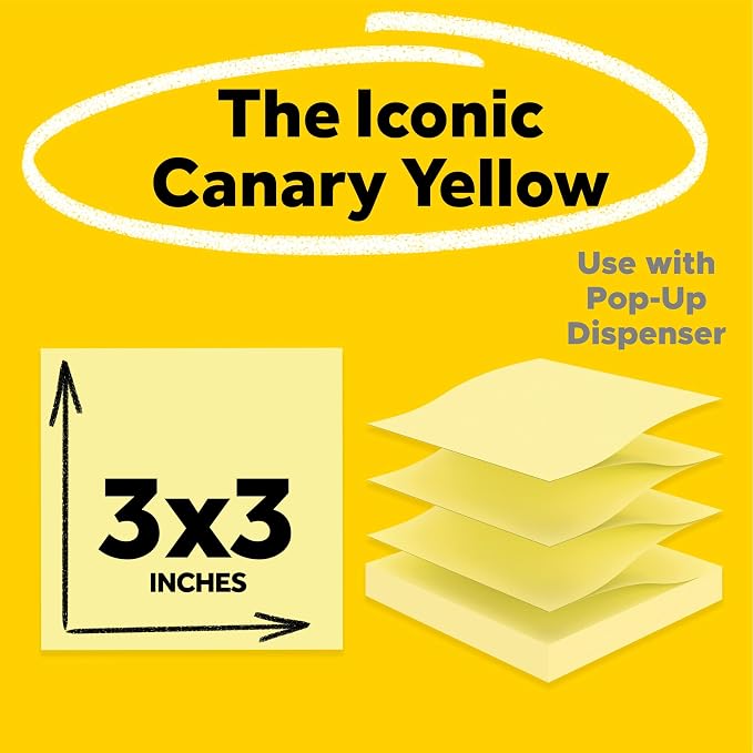 Post-it Super Sticky Dispenser Pop-up Notes, 12 Sticky Note Pads, 3 x 3 in. - Image 2