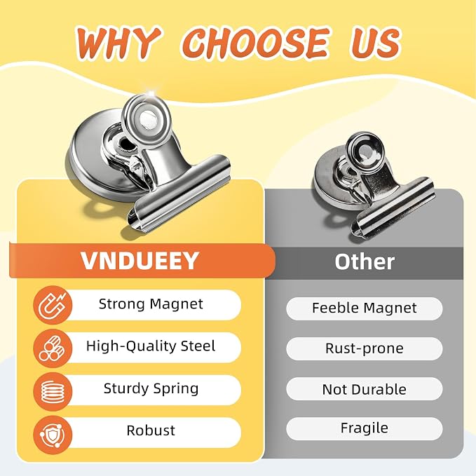 VNDUEEY 200 Pack Fridge Magnets Refrigerator Magnets, Strong Magnetic Clips - Image 6