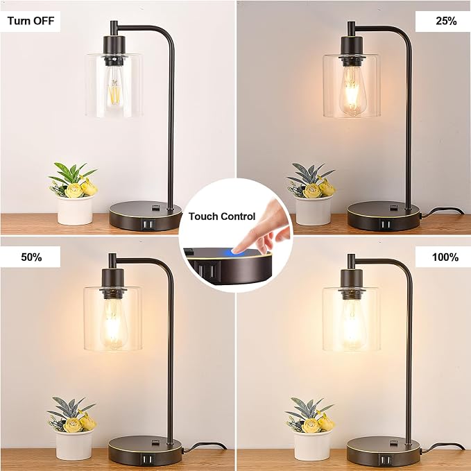 Industrial Touch Table Lamps Set of 2 - Image 8