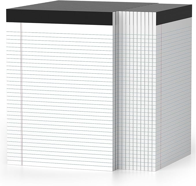 24 Pcs Legal Pads 8.5" x 11" College Ruled Note Pads 8.5 x 11.75 Inch Micro-Perforated Notepad 720 Sheets in Total Lined Writing Paper Notebook for Office, School Supplies & To-Do Lists 30 Sheets/Pad-DeskLoop Office