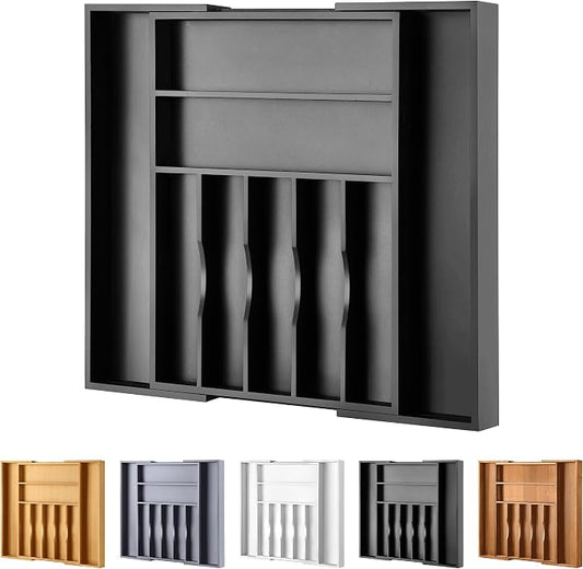 oridom Large Premium Bamboo Silverware Organizer by oridom