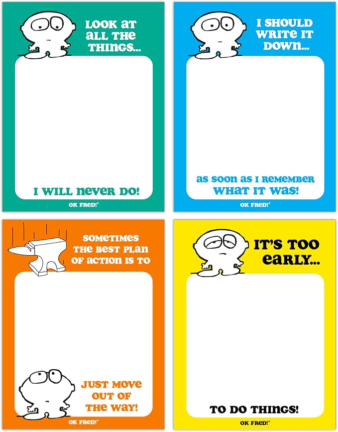 Funny Notepads 4 X 5.25 inch, Humorous Office Gift by Guajolote+Prints